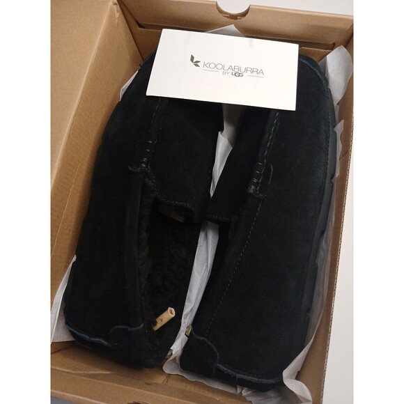 UGG Mens Sz 13 Tipton Loafers Indoor Outdoor Black Suede Comfort Slippers NIB main image 4